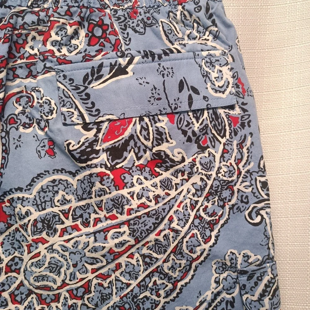 Brooks Brothers 346 Board‎ Swim Shorts Mens L Blue Paisley Mesh Lined Summer